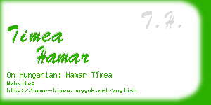 timea hamar business card