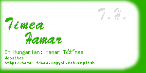 timea hamar business card